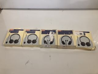 5 X LOGIK HEADSETS