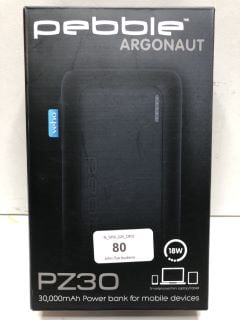 PEBBIE ARGONAUT PZ30 PORTABLE POWER BANK 30,000MAH