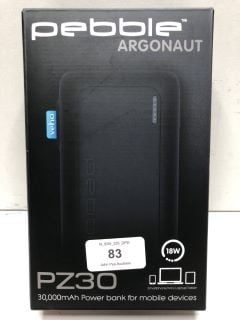 PEBBIE ARGONAUT PZ30 PORTABLE POWER BANK 30,000MAH