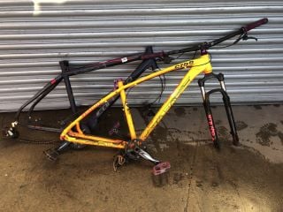 2 X BIKE FRAMES INC CARRERA VENGEANCE MOUNTAIN BIKE FRAME (VAT ONLY PAYABLE ON BUYERS PREMIUM) (AP174/24) (AP175/24)