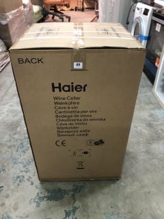 HAIER WINE CELLAR MODEL NO: HWS33GG RRP: £349.00 (EX DISPLAY)