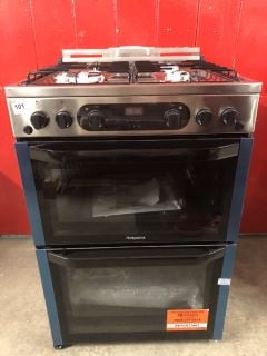 HOTPOINT 60CM DOUBLE GAS COOKER MODEL NO: HDM67G0CCX