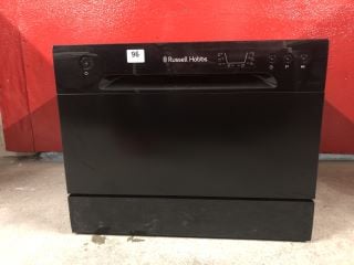 RUSSELL HOBBS TABLE TOP DISHWASHER IN BLACK MODEL NO: RHTTDW6B