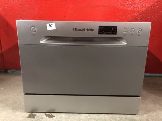 RUSSELL HOBBS TABLE TOP DISHWASHER IN SILVER MODEL NO: RHTTDW6S