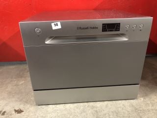 RUSSELL HOBBS TABLE TOP DISHWASHER IN SILVER MODEL NO: RHTTDW6S