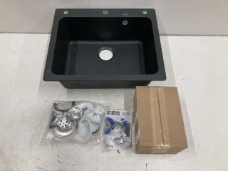 BLANCO GILY LARGE 1.0 COMPOSITE BLACK KITCHEN SINK 510 X 615