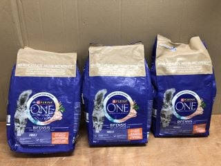 3 X PURINA ONE ADULT CAT FOOD 6KG BAGS VARIOUS DATES INC 03/26 RRP £108.27