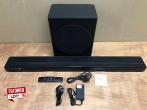 SAMSUNG SOUNDBAR AND SUBWOOFER MODEL: HW-Q60T(SOUNDBAR) PS-WR65BB(SUBWOOFER)