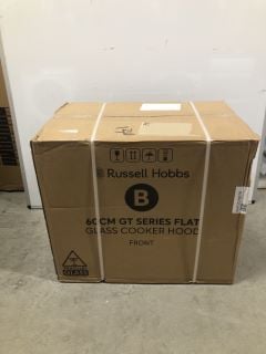 RUSSELL HOBBS 60CM GT SERIES FLAT GLASS COOKER HOOD MODEL: RHFGCH601B