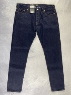 PAUL SMITH MEN'S TAPERED FIT JEAN. SIZE: 38, MADE FROM: 100% COTTON - WOVEN BLUE DENIM 12.9OZ. RRP: £130