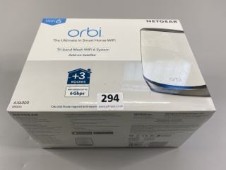 NETGEAR ORBI WIFI 6 TRI-BAND MESH WIFI 6 SYSTEM (SEALED)