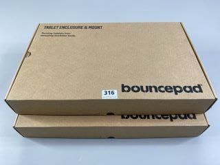 2 X BOUNCEPAD TABLET ENCLOSURE AND MOUNT TURNING TABLET INTO AMAZING BUISNESS TOOLS