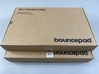 2 X BOUNCEPAD TABLET ENCLOSURE AND MOUNT TURNING TABLET INTO AMAZING BUISNESS TOOLS