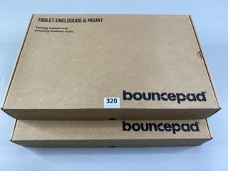 2 X BOUNCEPAD TABLET ENCLOSURE AND MOUNT TURNING TABLET INTO AMAZING BUISNESS TOOLS