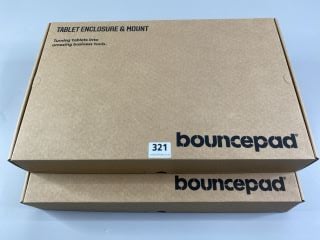 2 X BOUNCEPAD TABLET ENCLOSURE AND MOUNT TURNING TABLET INTO AMAZING BUISNESS TOOLS