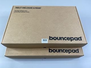 2 X BOUNCEPAD TABLET ENCLOSURE AND MOUNT TURNING TABLET INTO AMAZING BUISNESS TOOLS