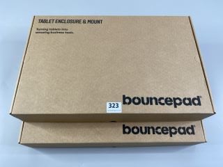 2 X BOUNCEPAD TABLET ENCLOSURE AND MOUNT TURNING TABLET INTO AMAZING BUISNESS TOOLS