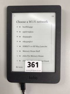 RAKUTEN KOBO NIA (UNIT ONLY) E-READER: MODEL NO M306 (NO BOX, NO CHARGE CABLE)  [JPTN42164]