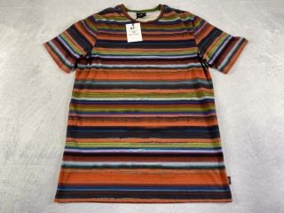 PAUL SMITH MEN'S SS TSHIRT PAINTED STRIPE. SIZE: S, MADE FROM: 100% COTTON. RRP: £80