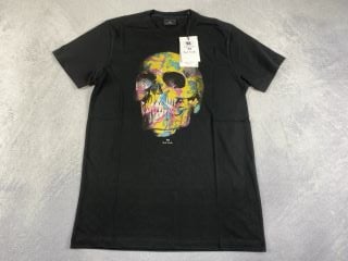 PAUL SMITH MEN'S SLIM FIT SS TSHIRT SKULL. SIZE: S, MADE FROM: 100% ORGANIC COTTON. RRP: £65