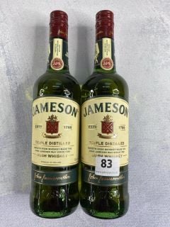 2 X JAMESON TRIPLE DISTILLED IRISH WHISKEY 700ML 40% VOL RRP £50.00 18+ ID MAY BE REQUIRED UPON COLLECTION, E.G. A VALID PASSPORT