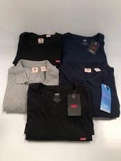 5 X LEVIS GARMENTS VARIOUS MODELS AND SIZES INCLUDING GREY POLO SHIRT M - LOCATION 46A.