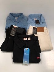 5 X LEVIS GARMENTS VARIOUS MODELS AND SIZES INCLUDING BLACK POLO SHIRT XL - LOCATION 42A.