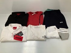 7 X GARMENTS VARIOUS BRANDS AND SIZES INCLUDING HUGO BOSS WHITE SHIRT - LOCATION 38A.