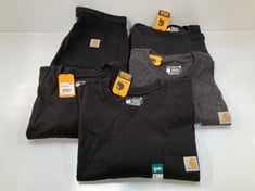 5 X CARHARTT GARMENTS VARIOUS MODELS AND SIZES INCLUDING BLACK TROUSERS SIZE M - LOCATION 34A.