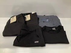 5 X GARMENTS VARIOUS BRANDS AND SIZES INCLUDING BLACK DKNY SKIRT SIZE L - LOCATION 34A.