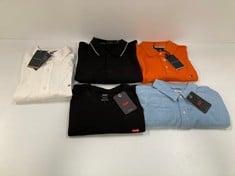 5 X GOOD BRANDED GARMENTS VARIOUS SIZES AND MODELS INCLUDING TOMMY HILFIGER ORANGE POLO SHIRT SIZE M - LOCATION 26A.