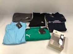 7 X SPORTSWEAR VARIOUS MAKES AND MODELS INCLUDING GREEN PUMA T-SHIRT SIZE XL - LOCATION 14A.