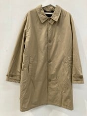 LEVIS LONG TRENCH COAT BROWN COLOUR SIZE L - LOCATION 6A.