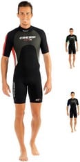 CRESSI TWO-PIECE WETSUIT BLACK COLOUR SIZE XXXXL - LOCATION 3A.