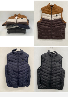 4 X JACKETS VARIOUS BRANDS AND SIZES INCLUDING JACK JONES WAISTCOAT SIZE M - LOCATION 3A.