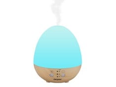 6 X BEPER P205DIF001 ESSENTIAL OIL DIFFUSER, AROMA DIFFUSER, 5 W, ULTRASONIC TECHNOLOGY, 7-COLOUR LED LIGHT, CONTINUOUS MODE, SELECTABLE TIMER, WOOD/WHITE EFFECT - LOCATION 44A.