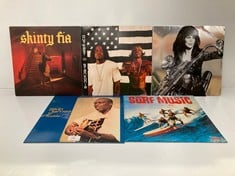 5 X VINYLS VARIOUS ARTISTS INCLUDING SURF MUSIC - LOCATION 44A.