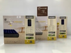 3 X INTEX INFLATABLE MATTRESSES INCLUDING ELECTRIC MINI PUMP - LOCATION 40A.