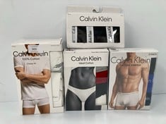 4 X CALVIN KLEIN UNDERWEAR BOXES VARIOUS MODELS AND SIZES INCLUDING T-SHIRT BOX SIZE L - LOCATION 4A.