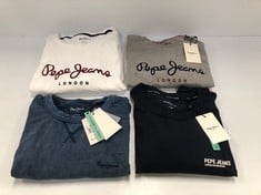 4 X PEPE JEANS GARMENTS VARIOUS MODELS AND SIZES INCLUDING WHITE T-SHIRT SIZE XXL - LOCATION 13B.