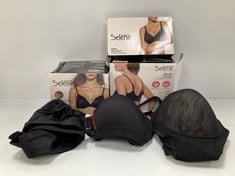 6 X SELENE UNDERWEAR VARIOUS MODELS AND SIZES INCLUDING BLACK NON-WIRED BRA SIZE 95C - LOCATION 29B.