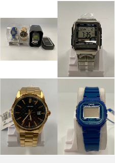 3 X CASIO WATCHES VARIOUS MODELS INCLUDING MODEL MTP-VD03 (BLUE GRATED WATCH) - LOCATION 2B.