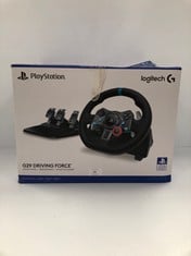 LOGITECH G G29 DRIVING FORCE RACING WHEEL AND PEDALS, FORCE FEEDBACK, ANODISED ALUMINIUM, SHIFT PADDLES, EU PLUG, PS5, PS4, PC, MAC, F1 24 & GRAN TURISMO 7 COMPATIBLE - BLACK (P.V.P 240€) - LOCATION