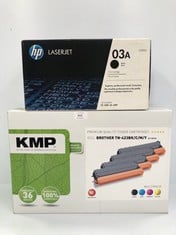 BROTHER TN-423BK/C/M/Y AND HP LASERJET 03A - 52B LOCATION CARTRIDGES.