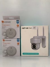 2 X SMOKE DETECTOR AND SURVEILLANCE CAMERA NETVUE SENTRY 3 - LOCATION 48B.