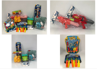 8 X VARIETY OF GAMES AND TOYS FOR CHILDREN INCLUDING WATER PISTOL - LOCATION 48B.