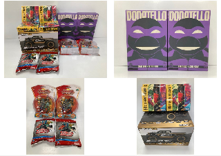 11 X CHILDREN'S ITEMS INCLUDING COMIC BOOK AND DONATELLO FIGURINE - LOCATION 40B.