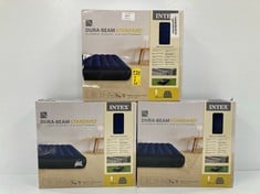 3 X INTEX CLASSIC DOWNY DURA-BEAM - INFLATABLE MATTRESS, 99X191X25CM - LOCATION 4B.