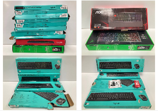 10 X KEYBOARDS VARIOUS MAKES AND MODELS INCLUDING LOGITECH MK270 KEYBOARD (BROKEN OR INCOMPLETE) - LOCATION 42C.