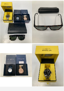 3 X WATCH VARIOUS BRANDS TOMMY AND INVICTA AND 1 X HUGO BOSS SUNGLASSES (ALL BROKEN)- LOCATION 38C.